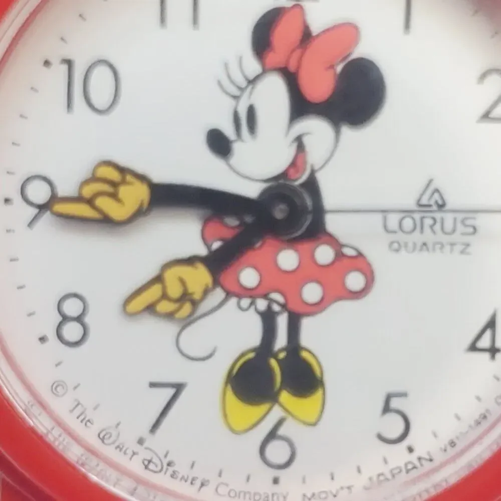 Vintage Disney X Lorus Minnie Mouse Red Plastic Watch